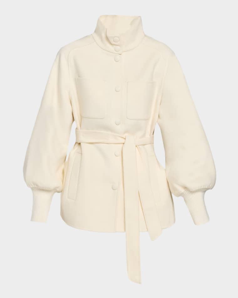 Shania Belted Double-Face Wool Jacket by MACKAGE