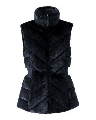 Twiggy Faux Fur Quilted Down Vest by MACKAGE