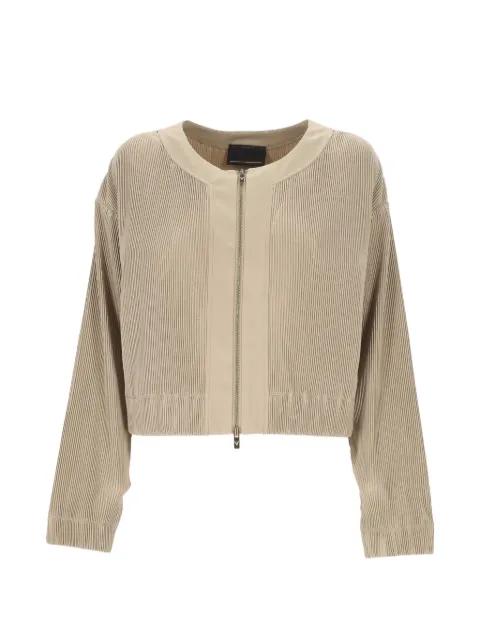 full-zip plisse jacket by MACRON
