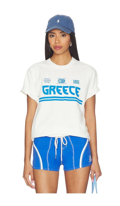 Made Some Sportswear Greece Sportwear T-shirt in White by MADE SOME SPORTSWEAR