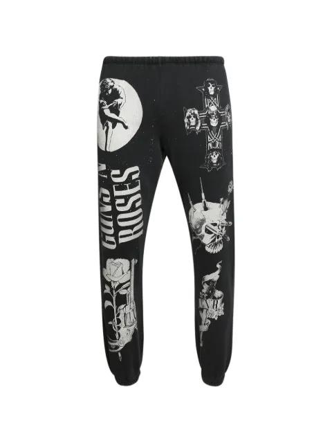 Guns N' Roses printed track pants by MADE WORN