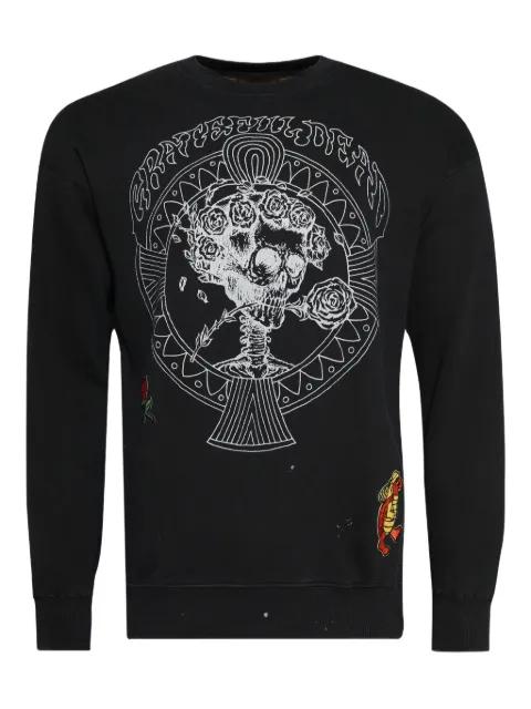 skull-print crew-neck sweatshirt by MADE WORN