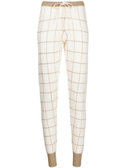 Layla check-pattern track pants by MADELEINE THOMPSON