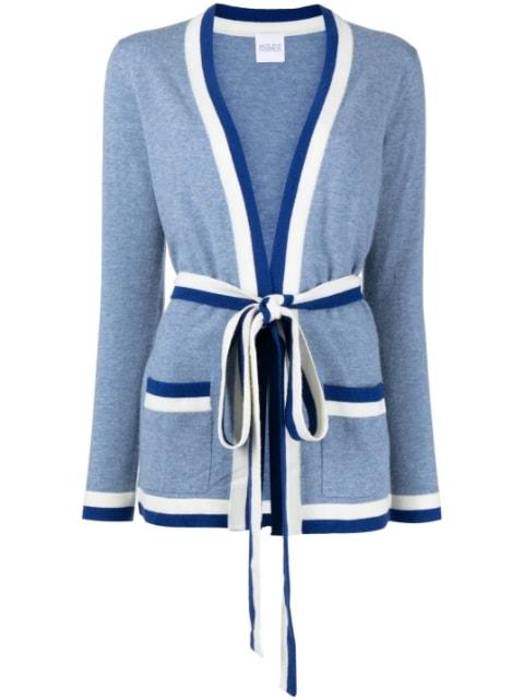belt-waist knitted cardigan by MADELEINE THOMPSON