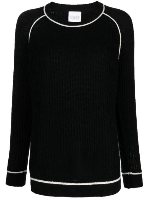 contrasting-edge knitted jumper by MADELEINE THOMPSON