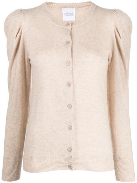 long-sleeve ruched cardigan by MADELEINE THOMPSON