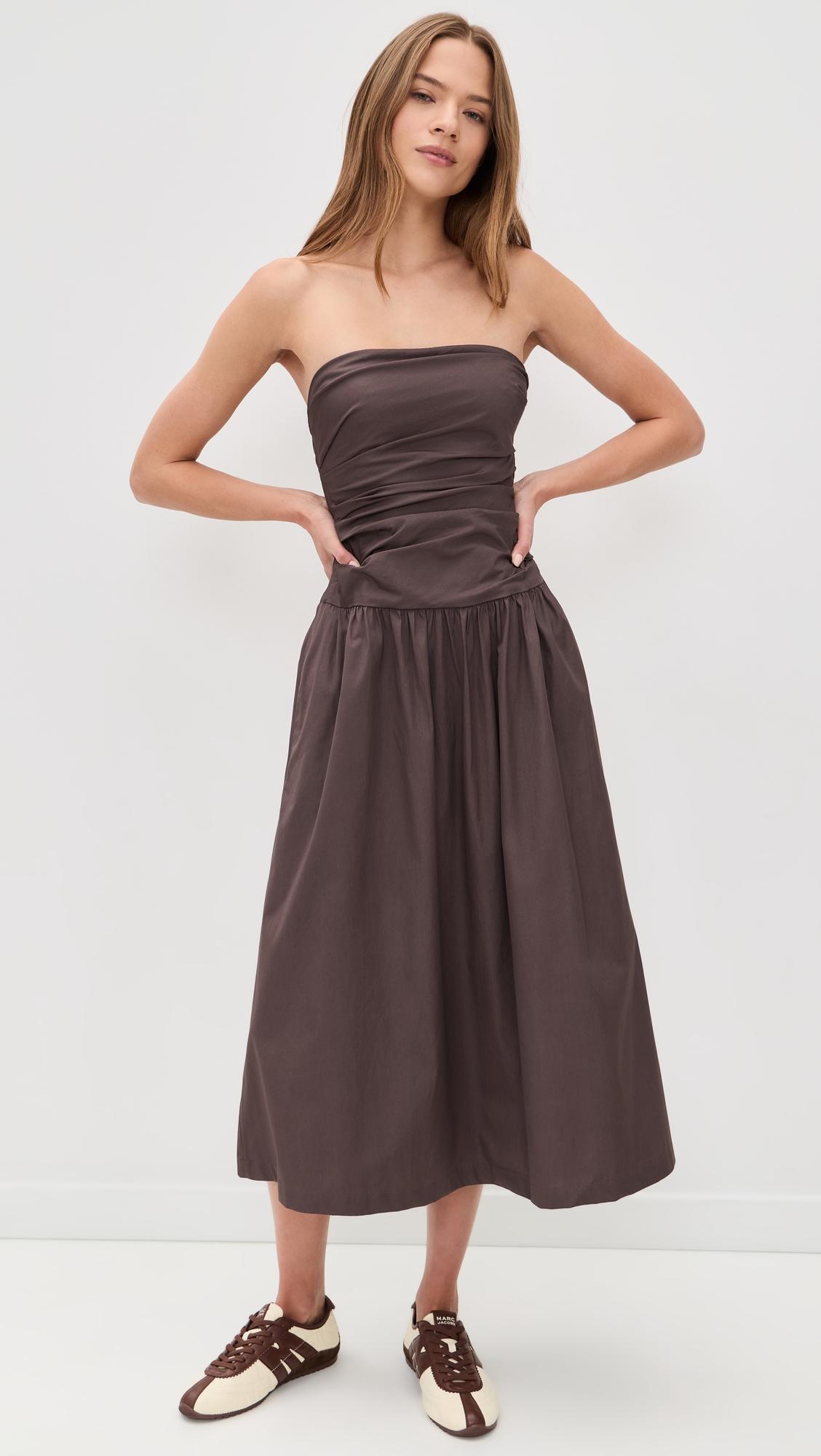 Amari Ruched Midi Dress by MADEWELL