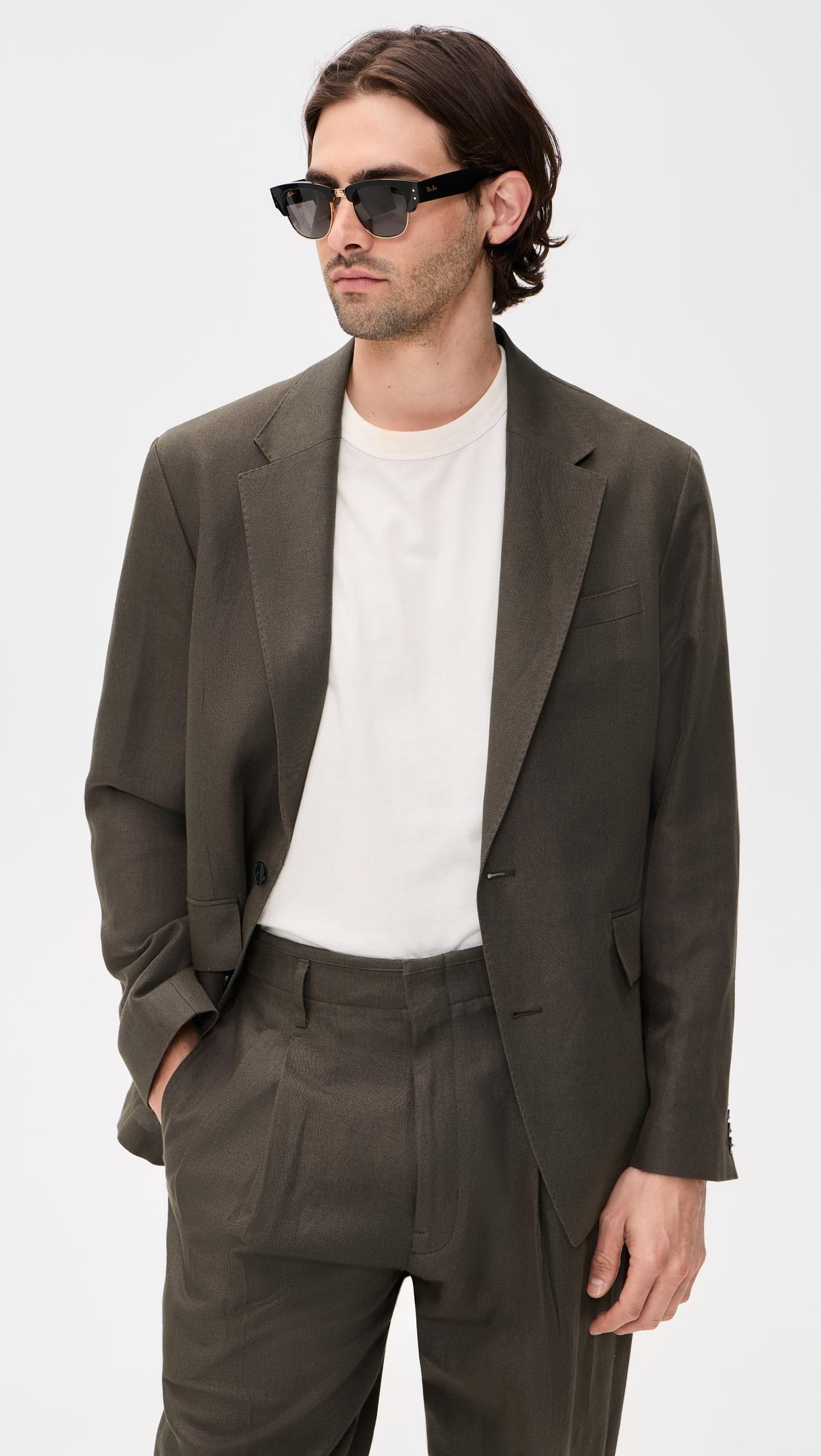 Cotton Linen Twill Blazer by MADEWELL