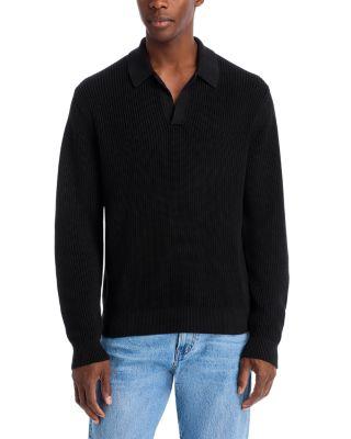 Cotton Shaker Stitch Johnny Collar Sweater Polo by MADEWELL
