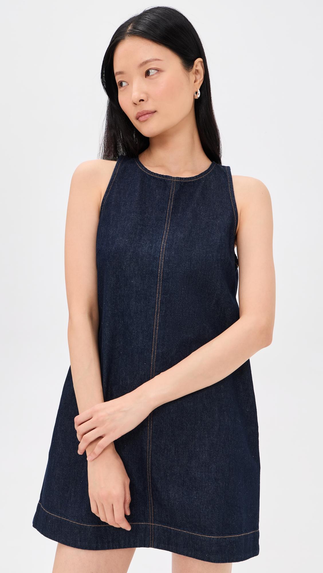 Denim Mini Shift Dress by MADEWELL