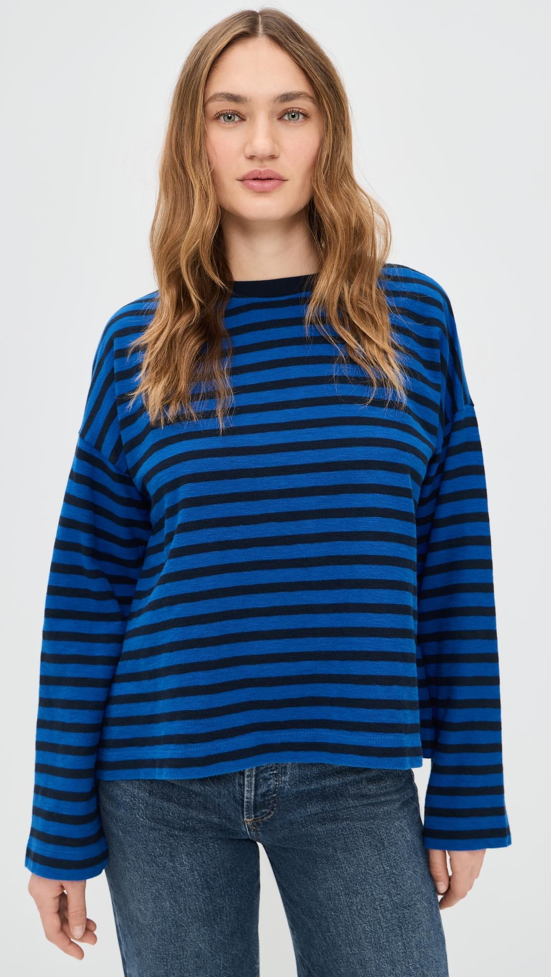 Easy Crewneck Long Sleeve Tee in Stripe by MADEWELL