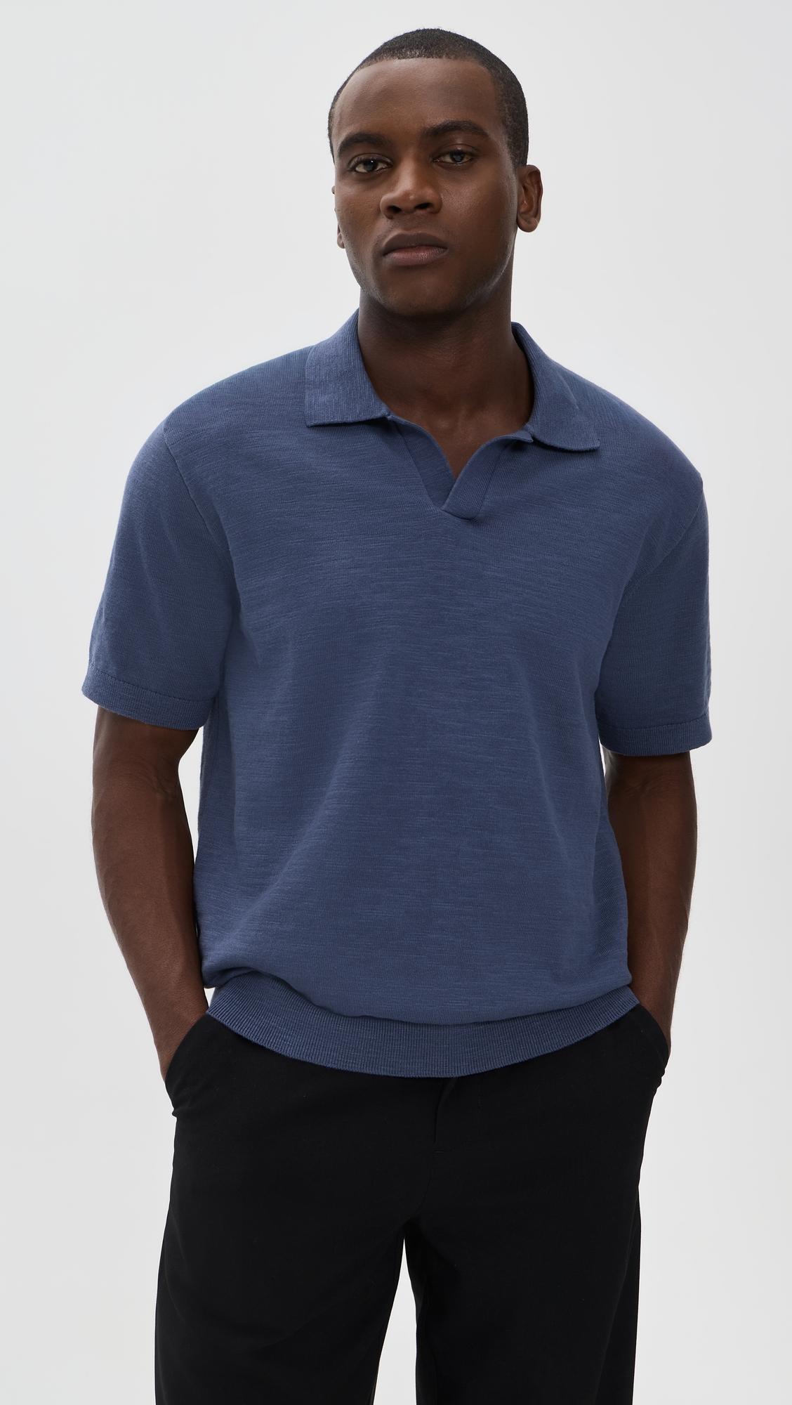 Johnny-Collar Sweater Polo Shirt by MADEWELL