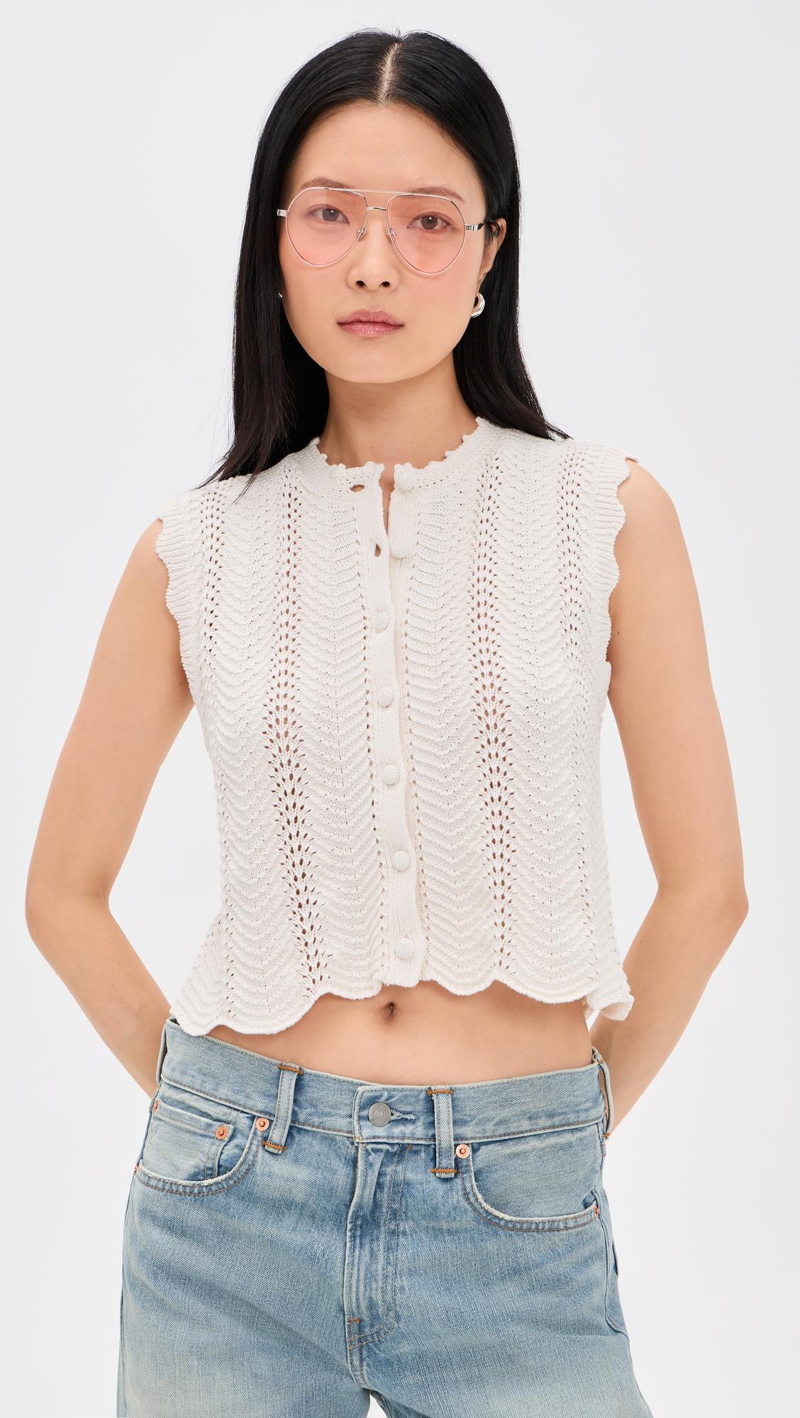 Kim Wavy Stitch Vest by MADEWELL