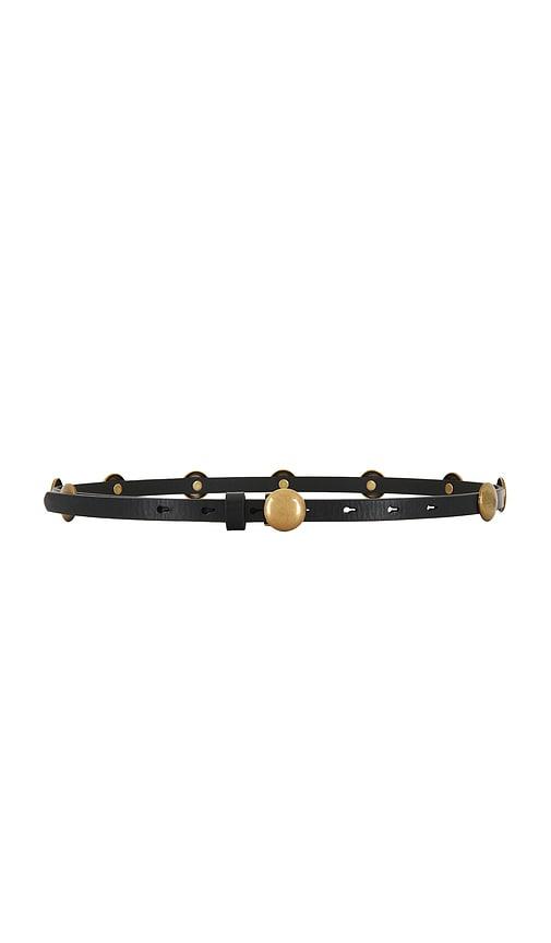Madewell Skinny Studded Belt in Black,Metallic Bronze by MADEWELL