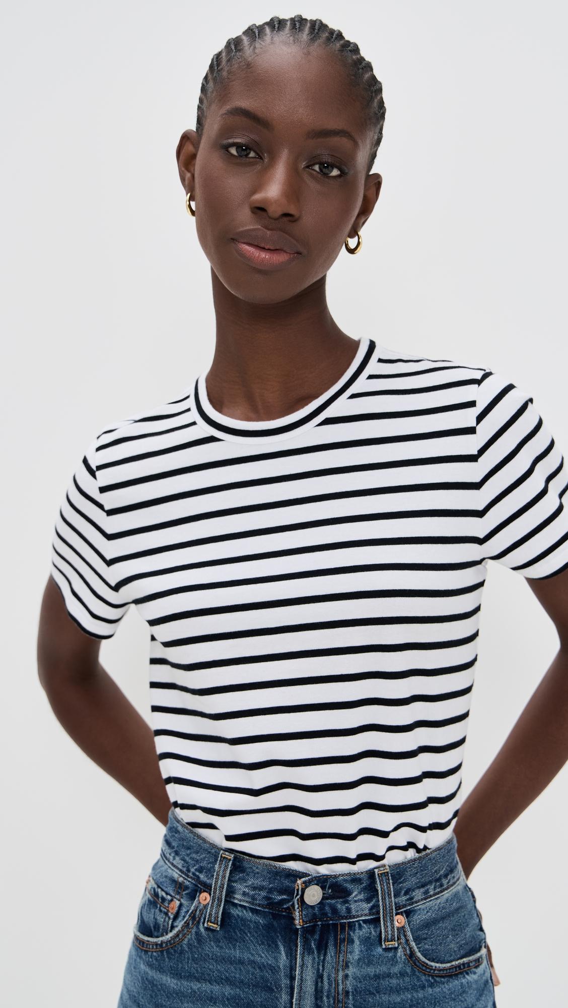 Perfect Stripe Crewneck Tee by MADEWELL