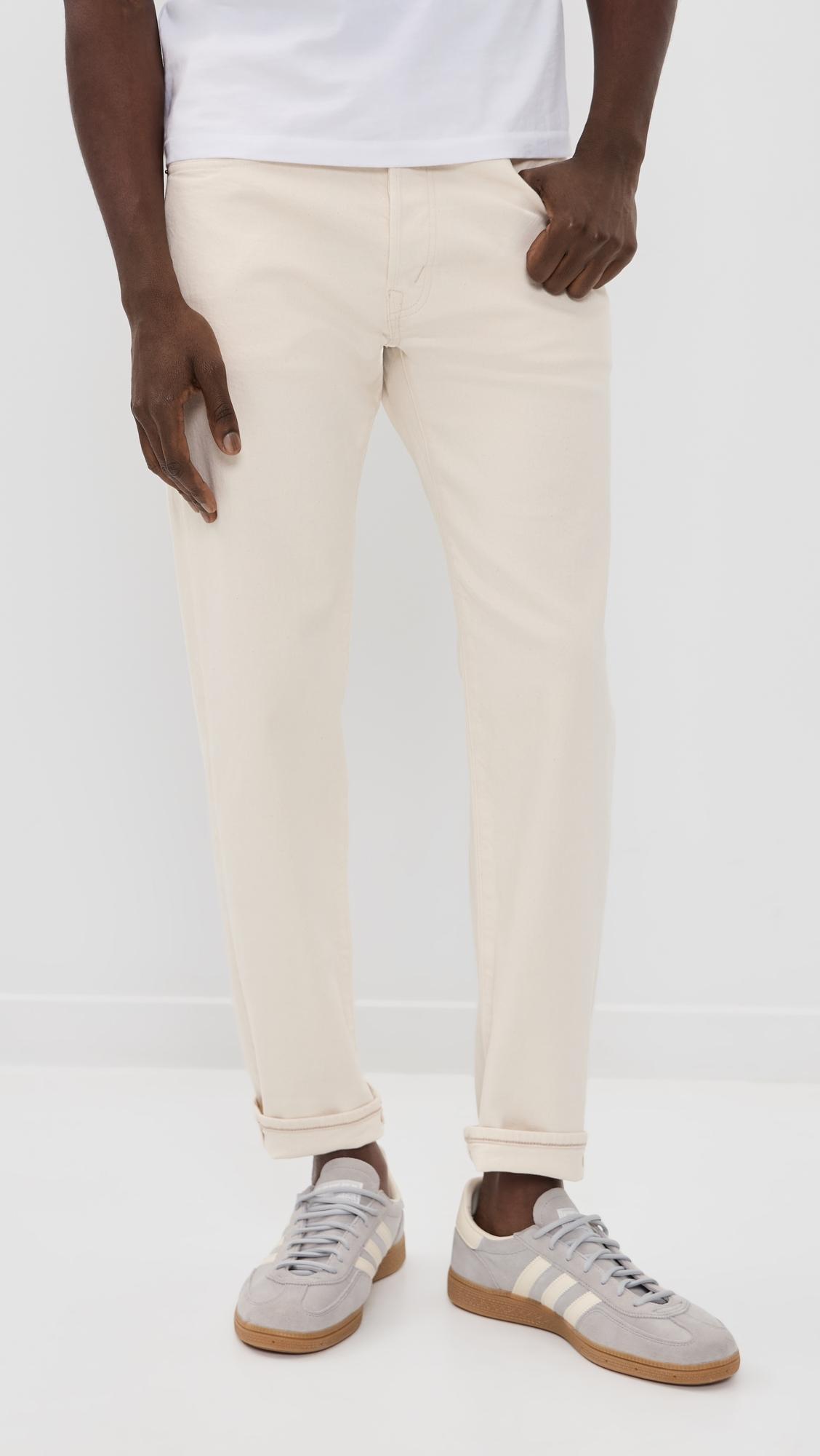 Relaxed Taper Ecru Comfort Selvedge Jeans by MADEWELL