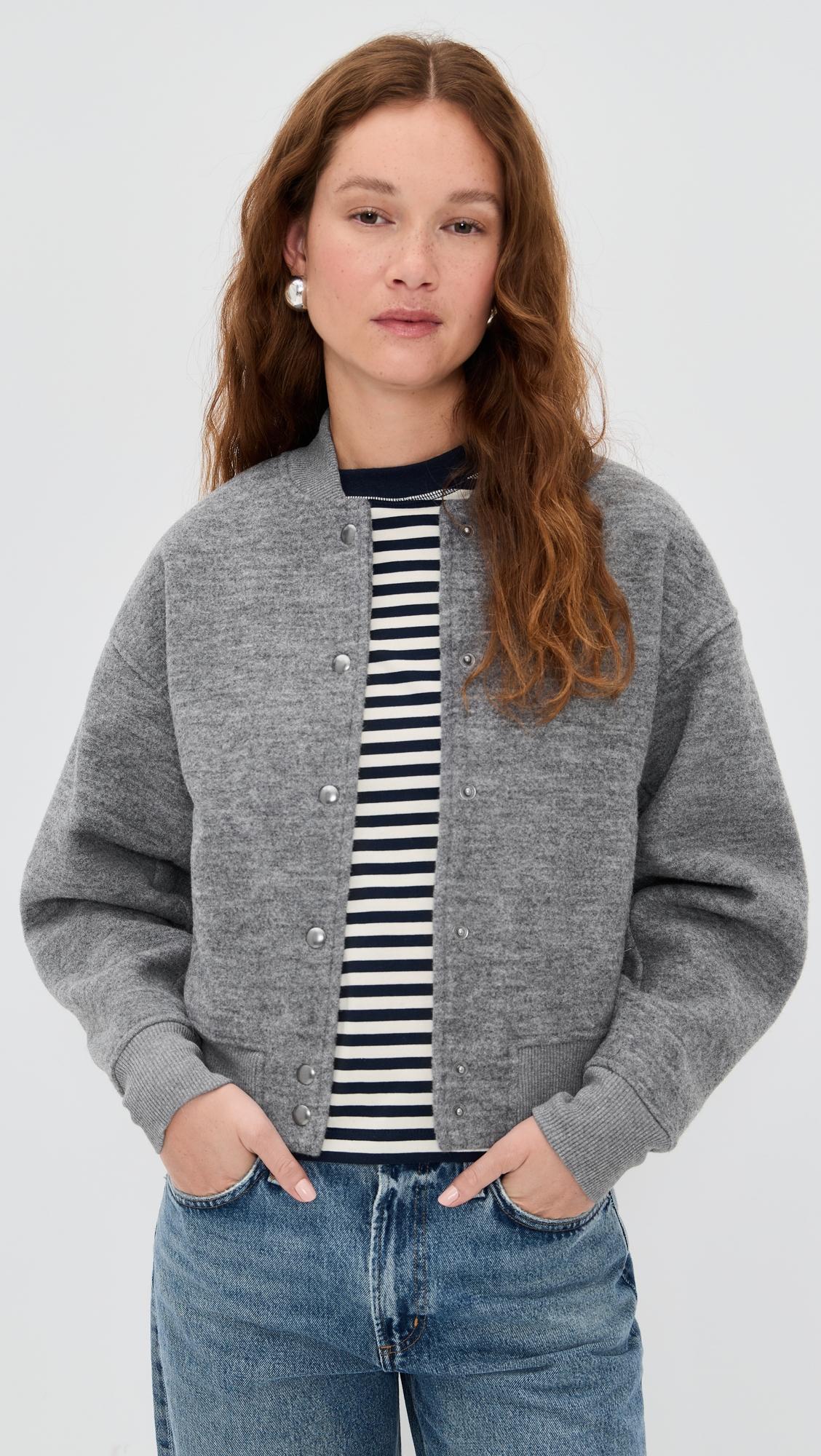 Snap Front Bomber Jacket by MADEWELL