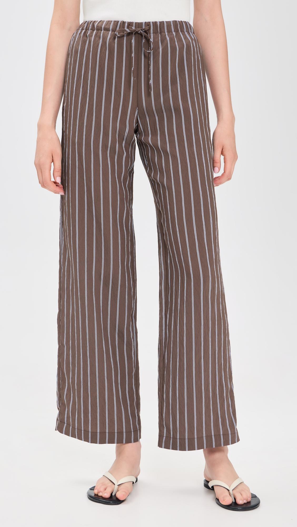 Stripe Travel Fabric Pants by MADEWELL