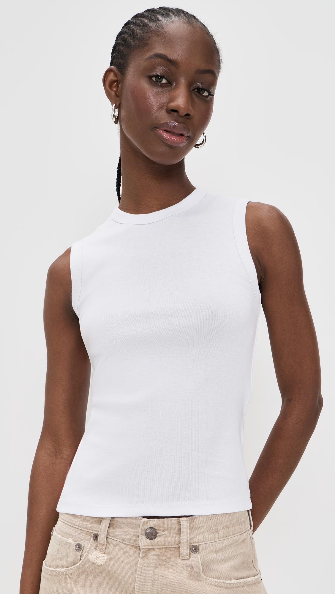 The '90s Shell Tank In Compact Cotton by MADEWELL