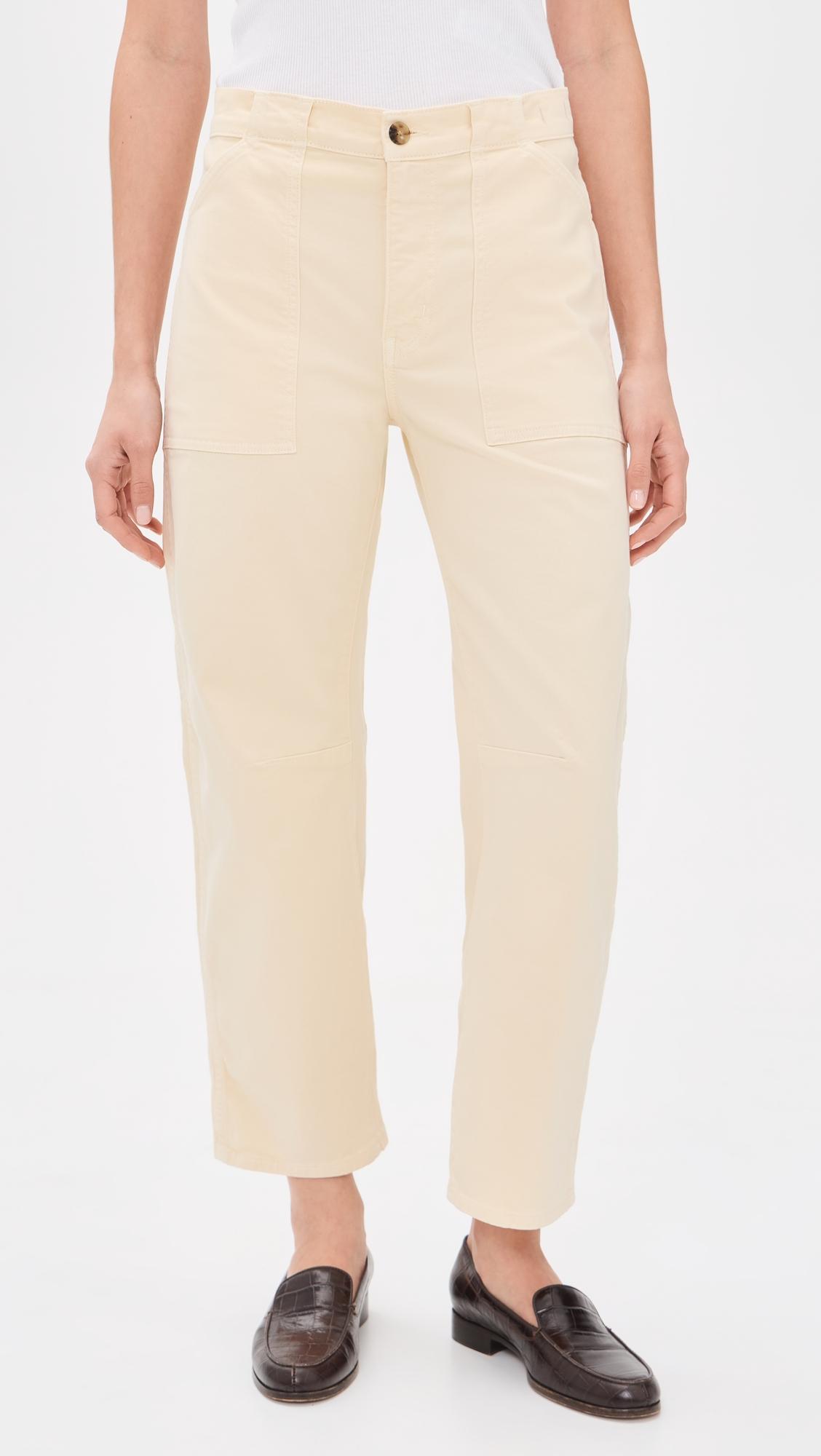 The Darted Barrel Leg Utility Pants by MADEWELL