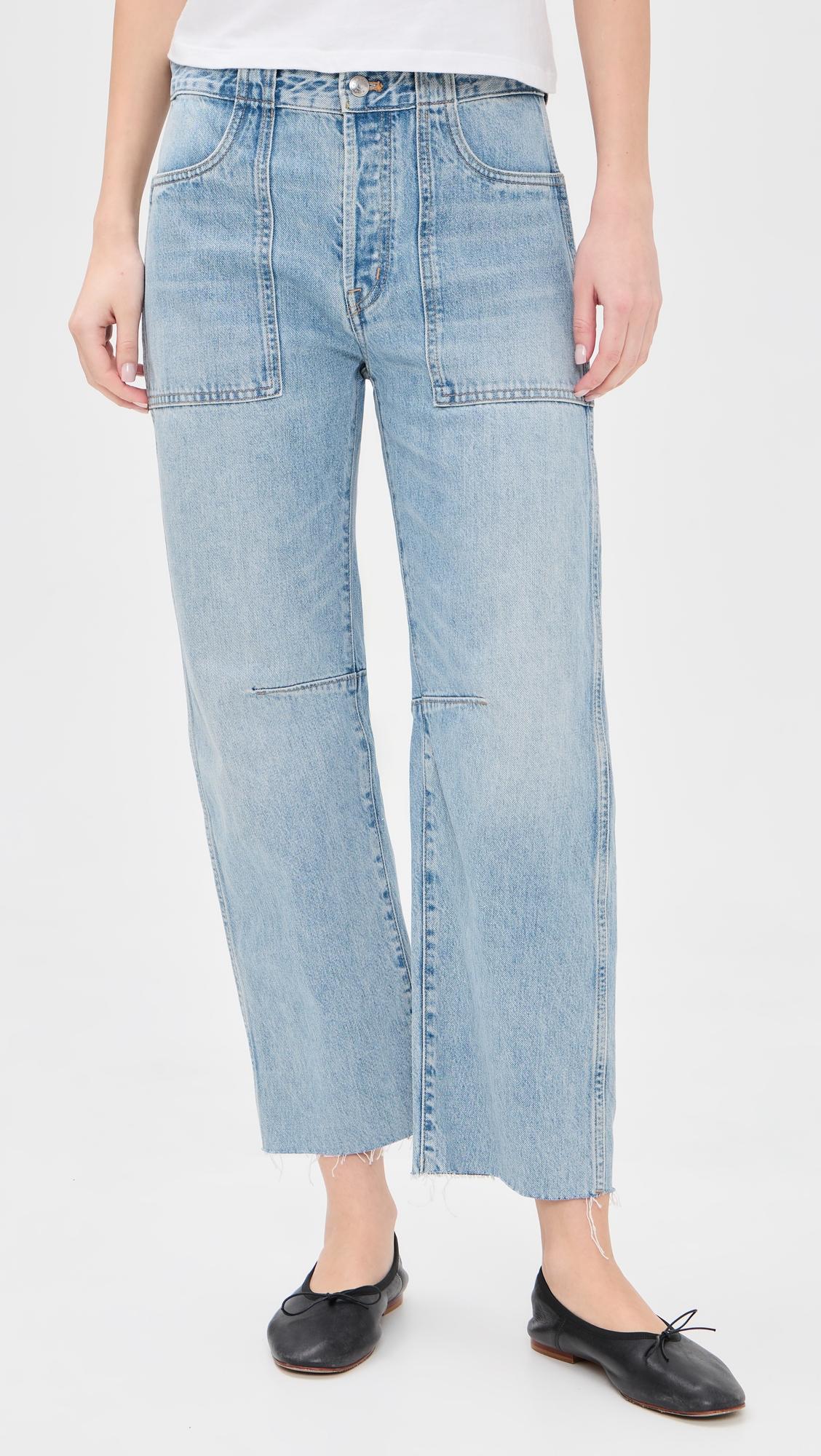 The Darted Utility Barrel Leg Jeans by MADEWELL