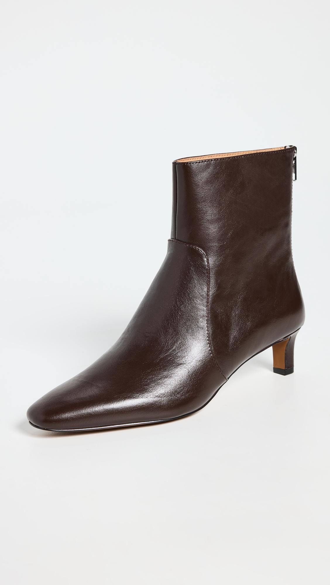 The Dimes Kitten Heel Boot In Crinkle Leather by MADEWELL
