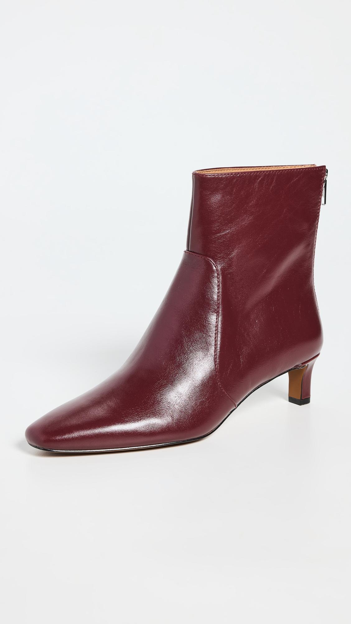 The Dimes Kitten Heel Boot In Crinkle Leather by MADEWELL