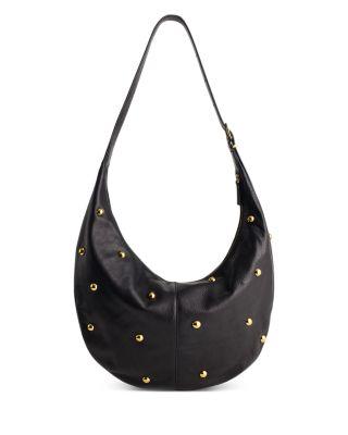 The Essential Studded Suede Curve Shoulder Bag by MADEWELL