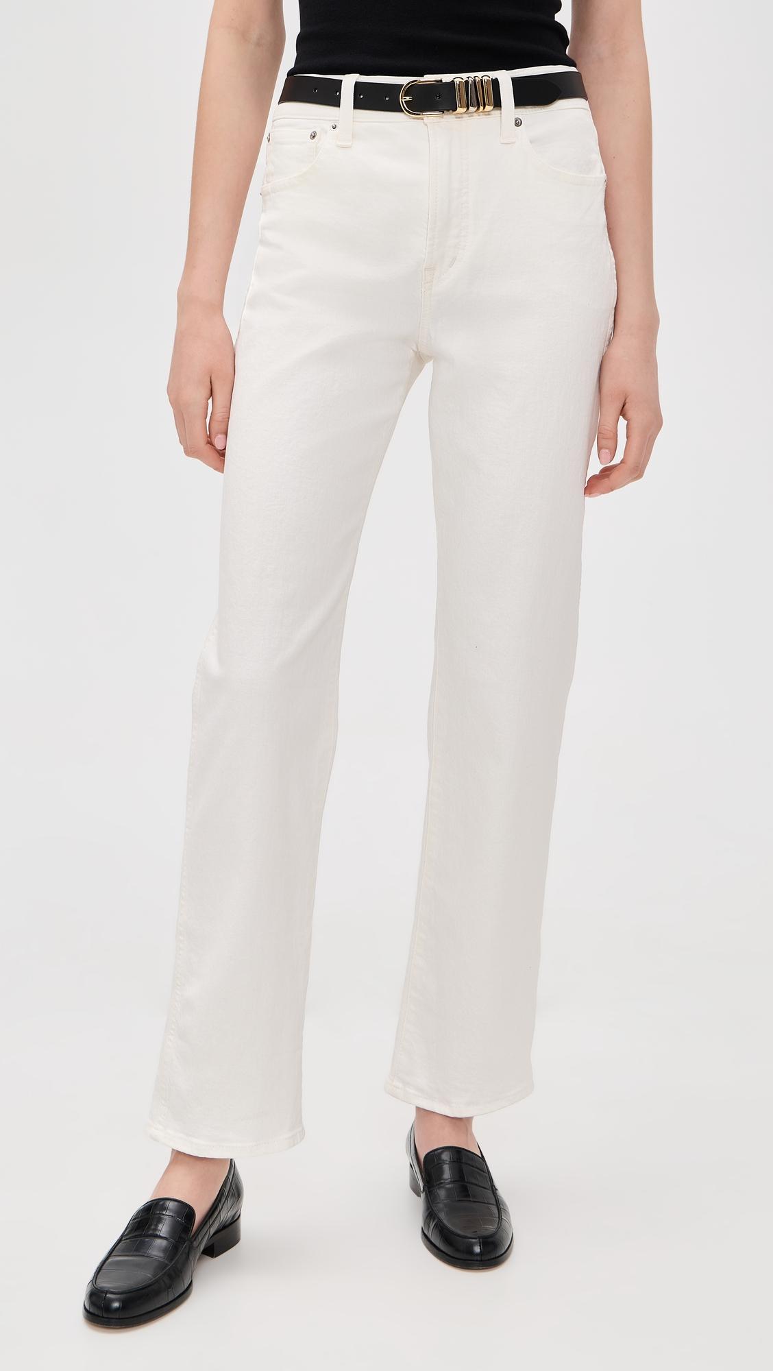 The Longline Straight Jeans In Tile White by MADEWELL