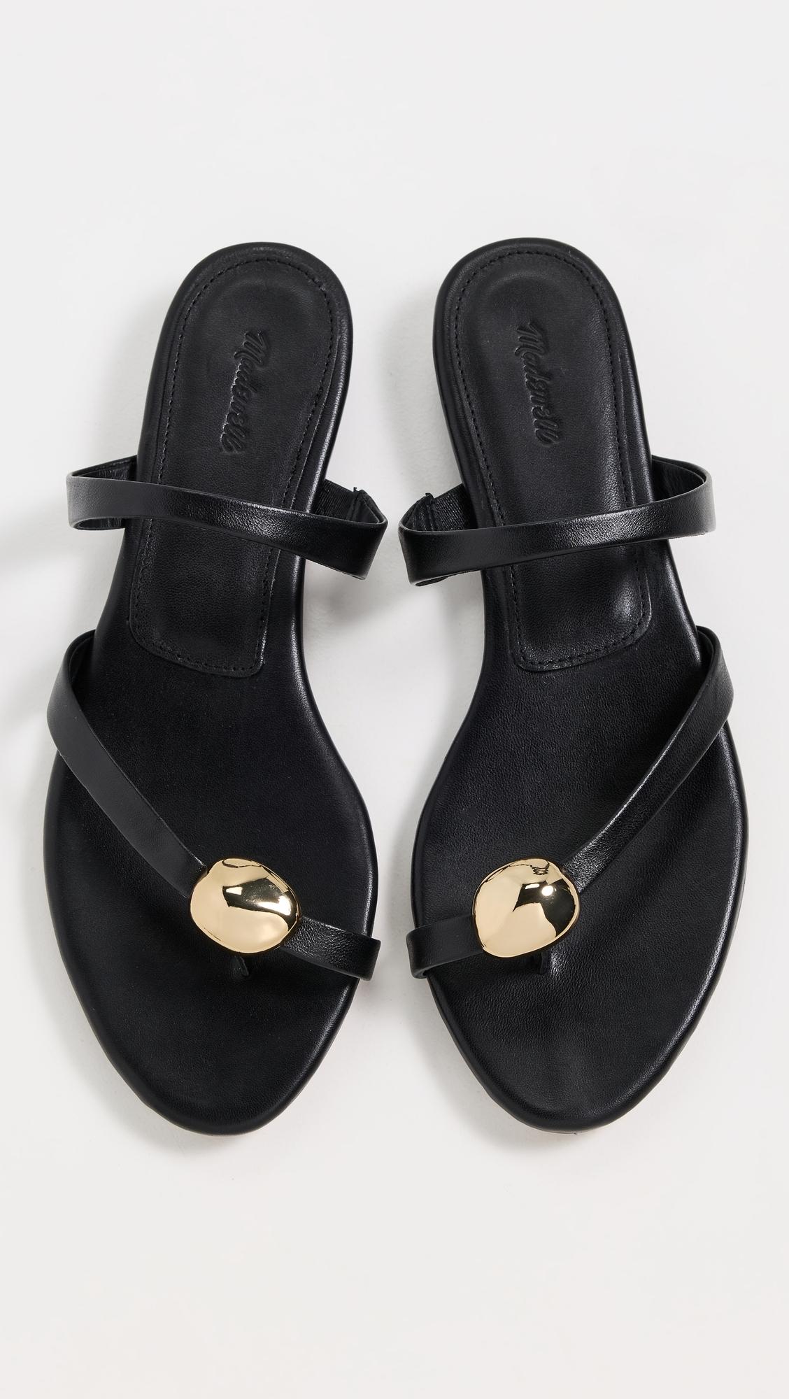The Mila Organic Hardware Thong Slide Sandals in Leather by MADEWELL The Mila Organic Hardware Thong Slide Sandals in Leather by MADEWELL