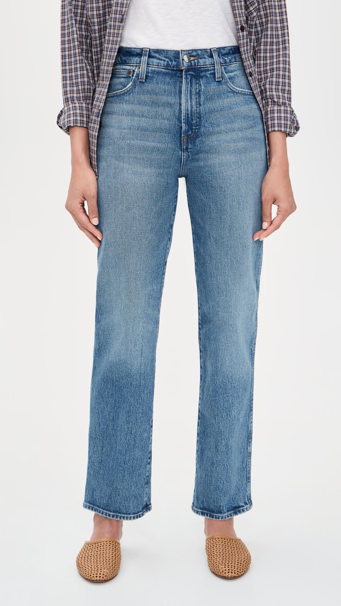 The Petite Longline Straight Jeans In Pickett Wash by MADEWELL
