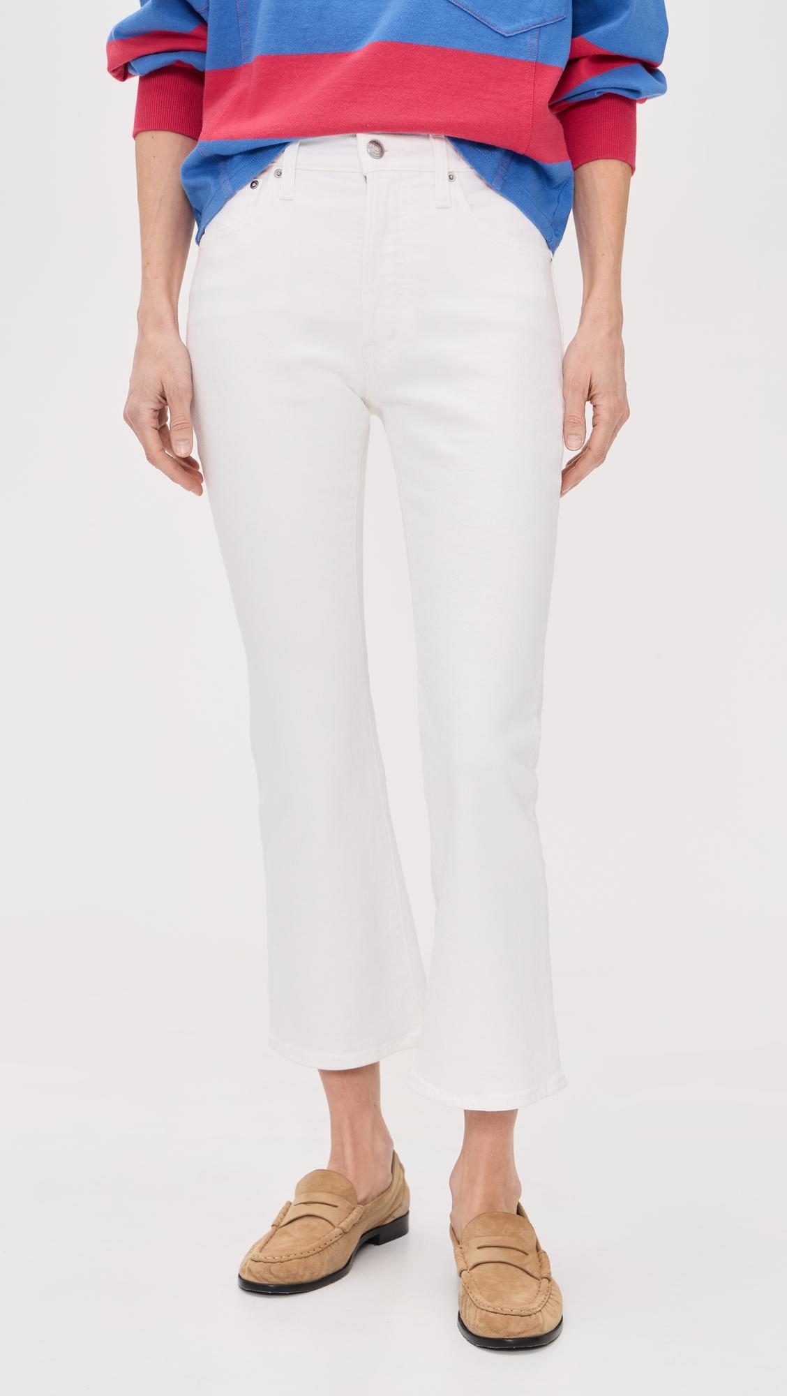 The Petite Stretch Flare Crop Jeans by MADEWELL