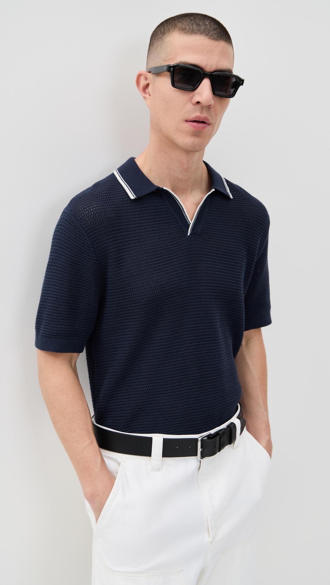 Tipped Johnny Collar Polo by MADEWELL