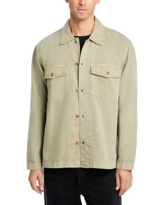 Twill Button Front Shirt Jacket by MADEWELL