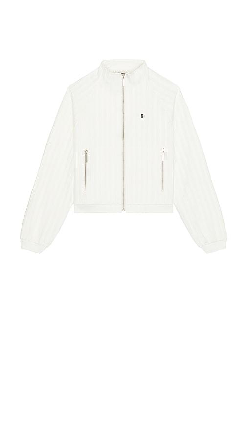 MADFRENZY Striped Track Jacket in White by MADFRENZY