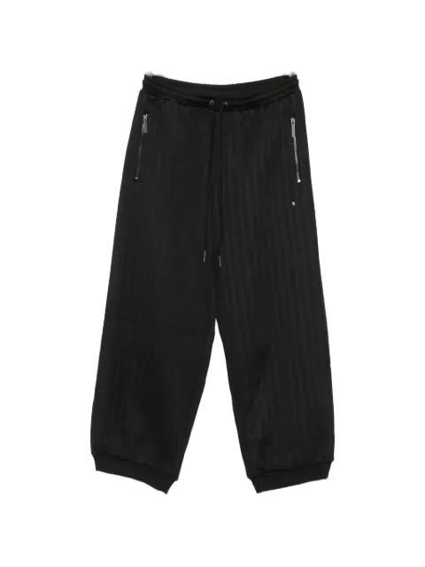 zip striped trousers by MADFRENZY