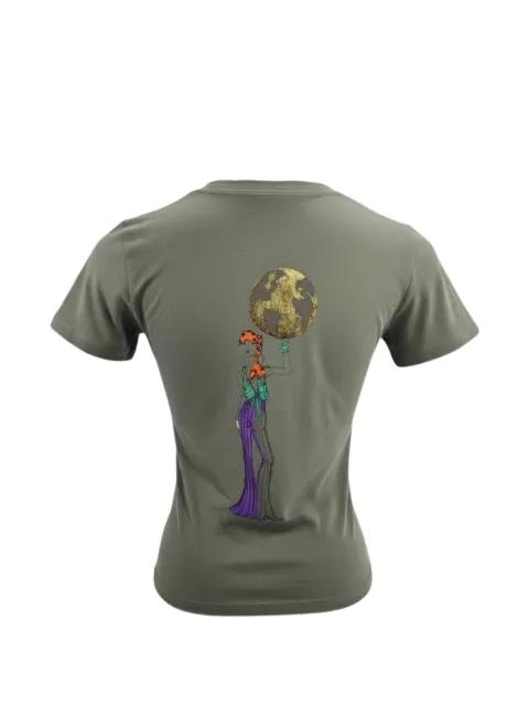 Olive graphic-print T-shirt by MADISON.MAISON