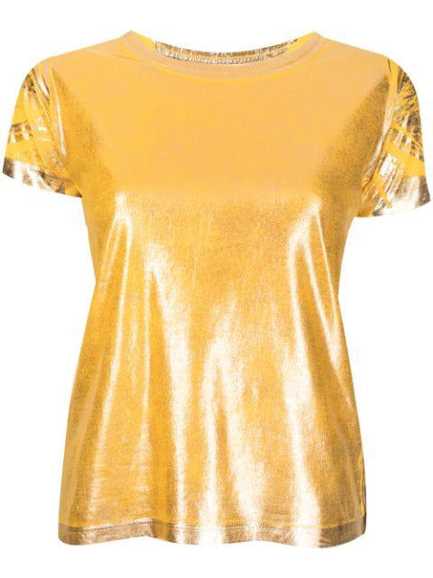 metallic Lamina T-shirt by MADISON.MAISON
