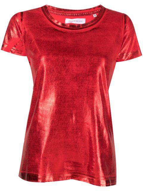 metallic Lamina T-shirt by MADISON.MAISON
