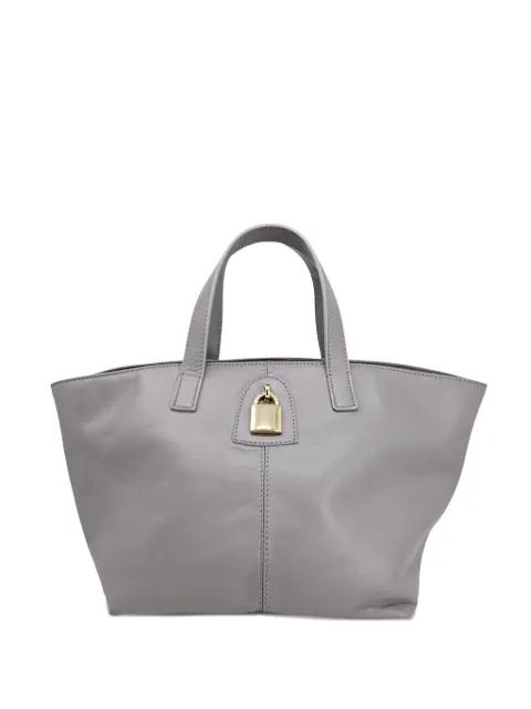 x Joan Hornig lock-detail leather tote bag by MADISON.MAISON