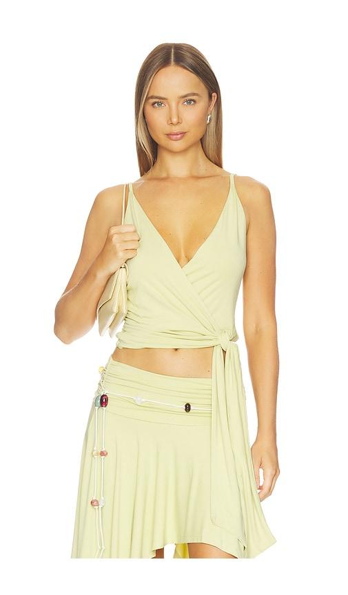 MADISON THE LABEL Kara Top in Lemon by MADISON THE LABEL