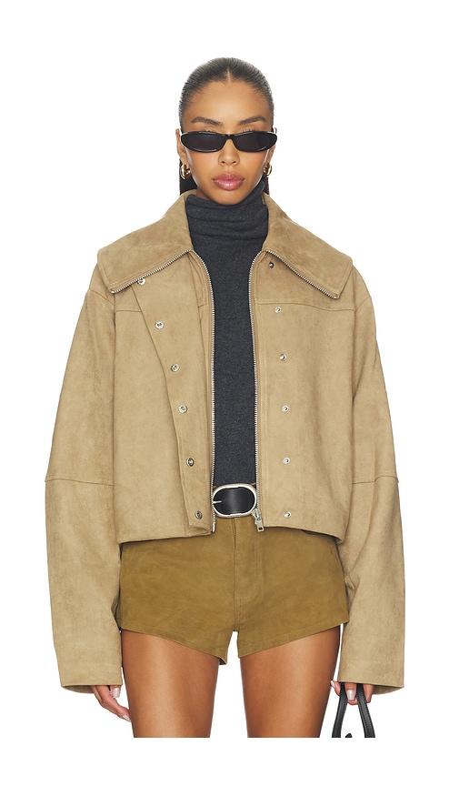 MADISON THE LABEL Solene Jacket in Tan by MADISON THE LABEL