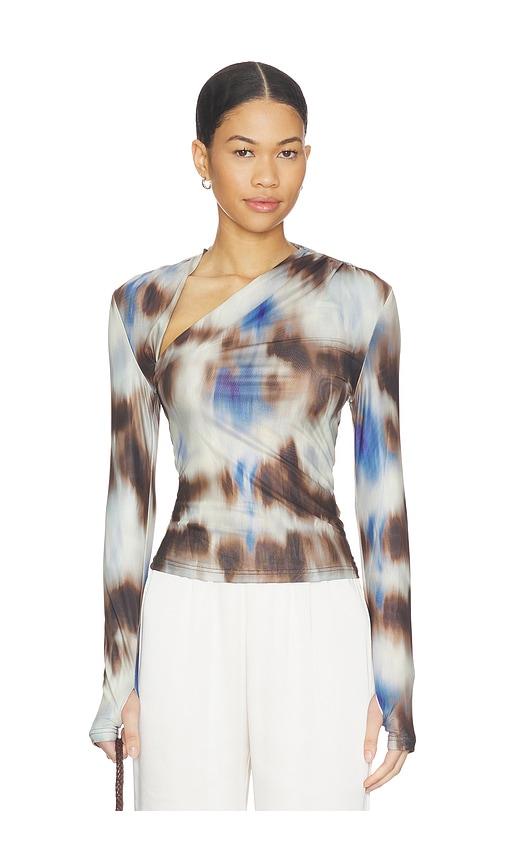 MADISON THE LABEL x REVOLVE Laury Mesh Top in Neutral,Blue by MADISON THE LABEL