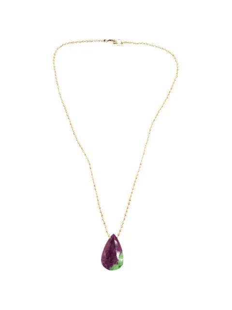 ruby zoisite teardrop necklace by MADISON