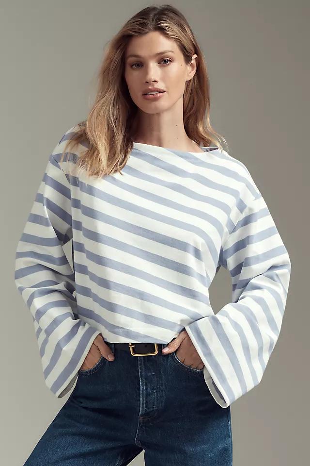 Maeve Boatneck Bell-Sleeve Knit Top by MAEVE