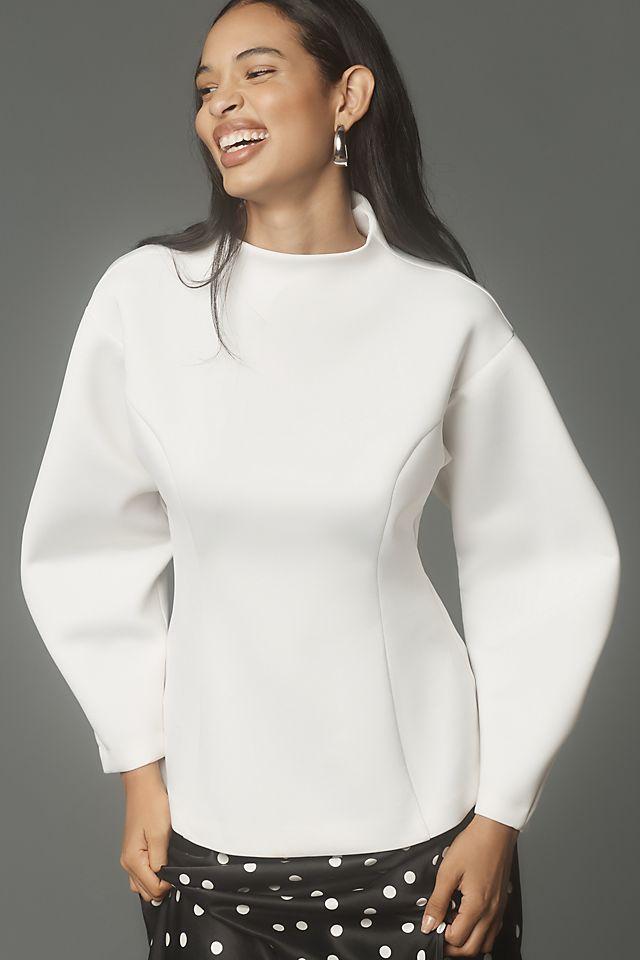 Maeve Neoprene Hourglass Pullover by MAEVE