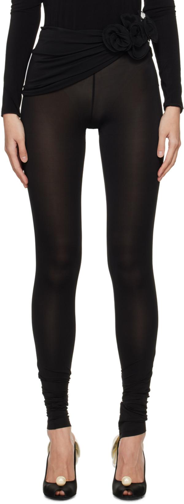 Black Wrap Leggings by MAGDA BUTRYM
