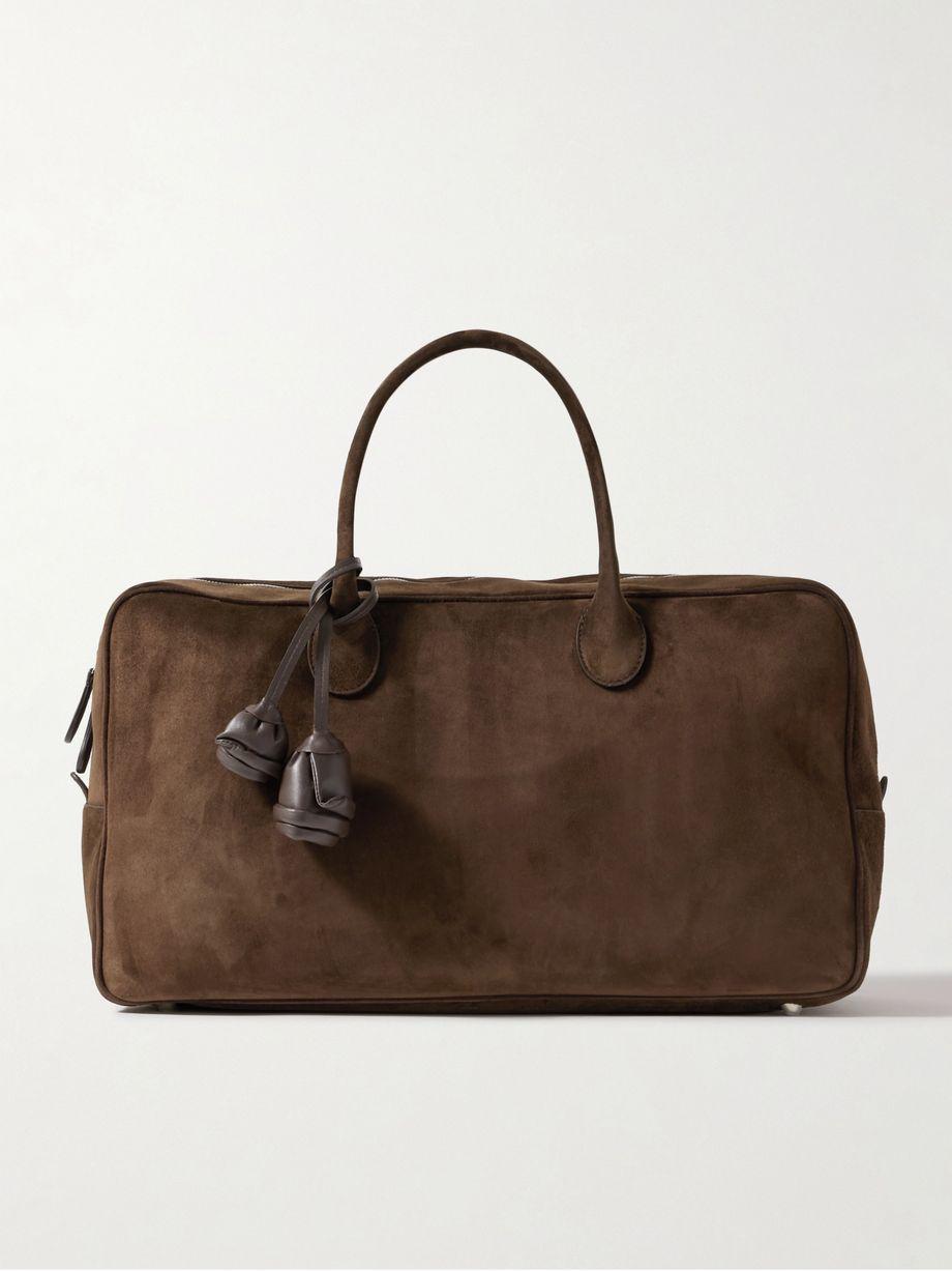 Brigitte large leather-trimmed suede tote by MAGDA BUTRYM