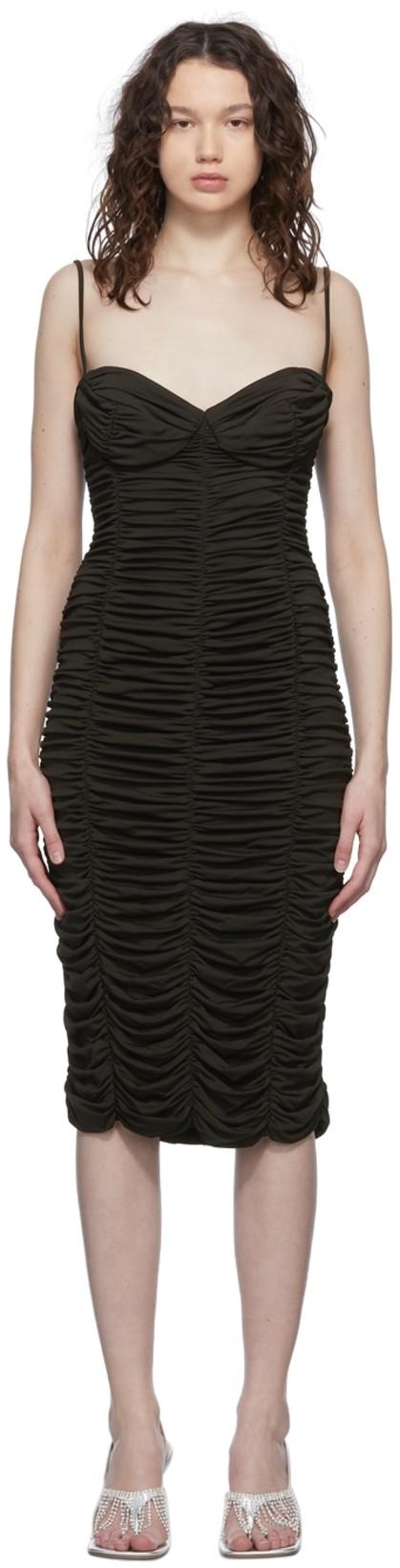 Brown Sweetheart Midi Dress by MAGDA BUTRYM