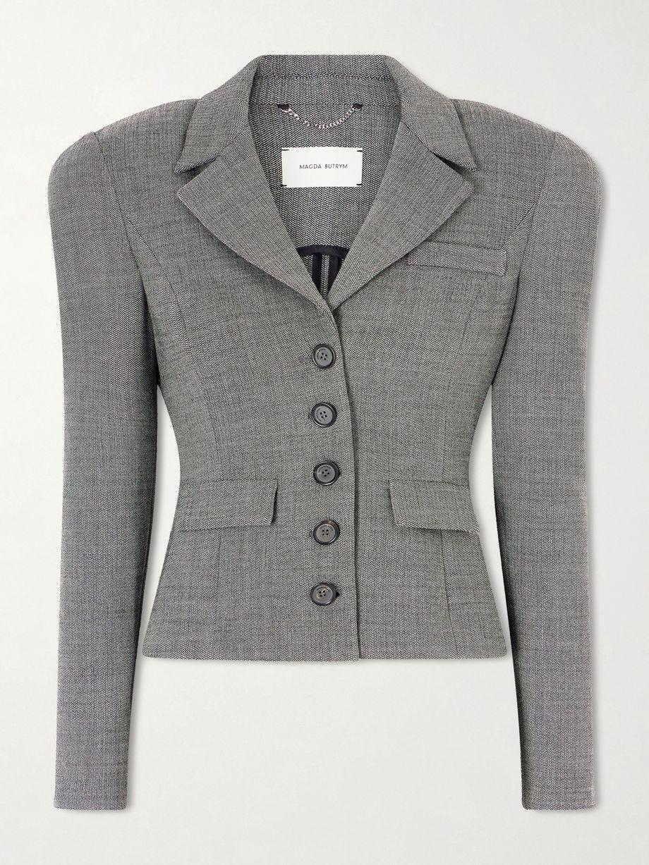 Cropped stretch-wool blazer by MAGDA BUTRYM